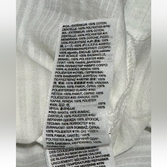 Gap Women S White Cotton Crochet Top Peasant Blouse - Picture 5 of 9